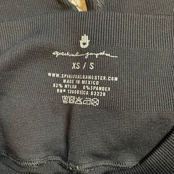 Spiritual Gangster Black Biker Shorts - Picture 6 of 8